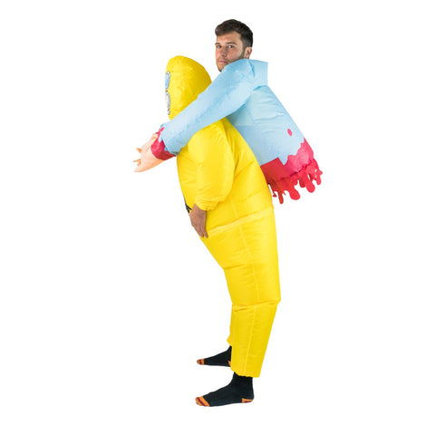 Inflatable Yellow Hazmat Zombie Biohazard Costume