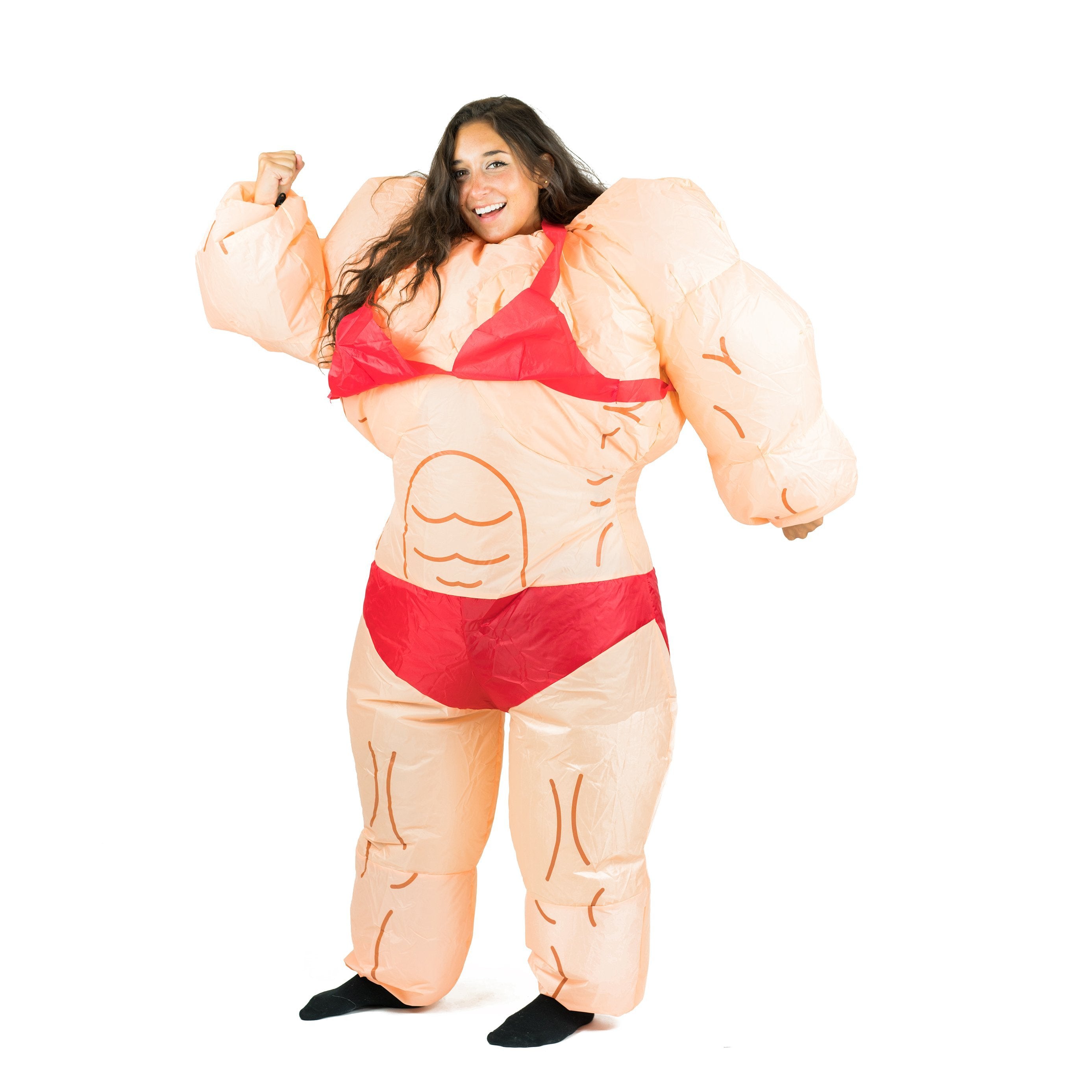 Inflatable Lady Muscle Suit Costume – Bodysocks US